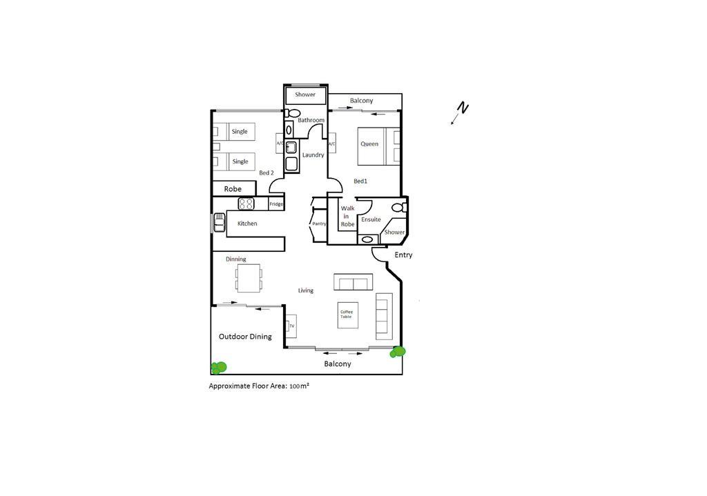 Three Bedroom Premium apartment with balcony
