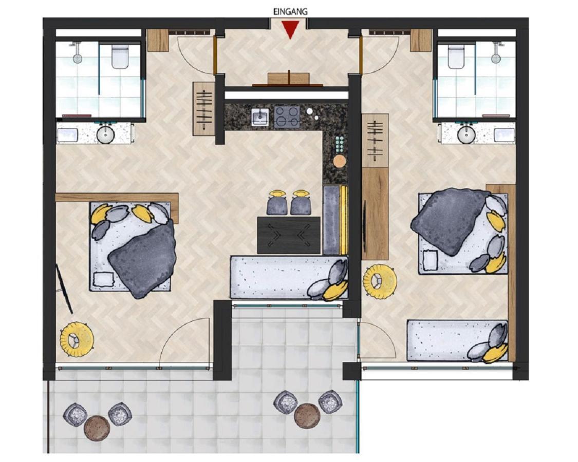 Studio with Balcony