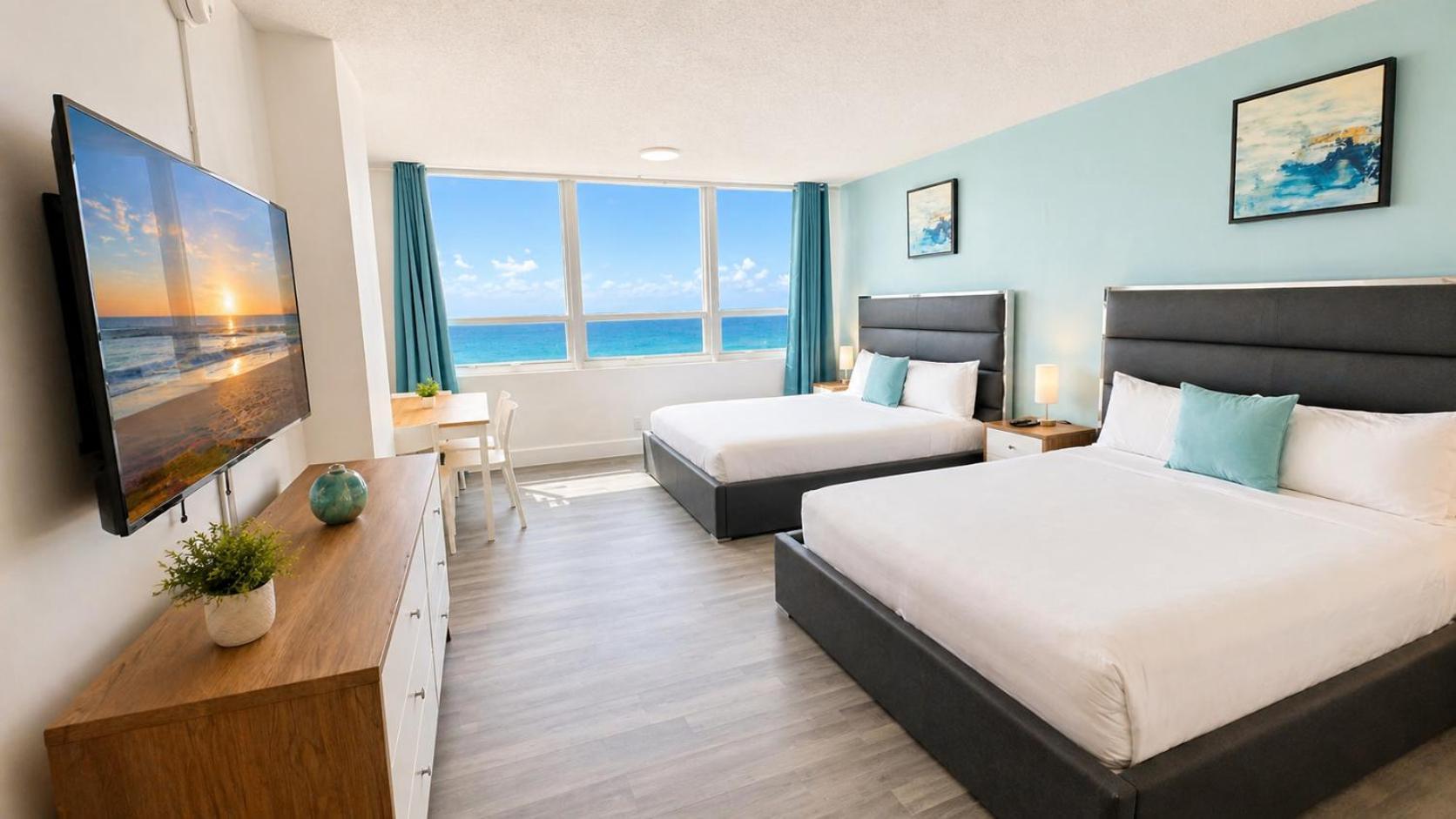 Ocean View Studio · 2 Queen Beds