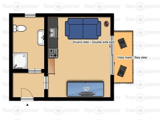 Monolocale con Divano-Letto