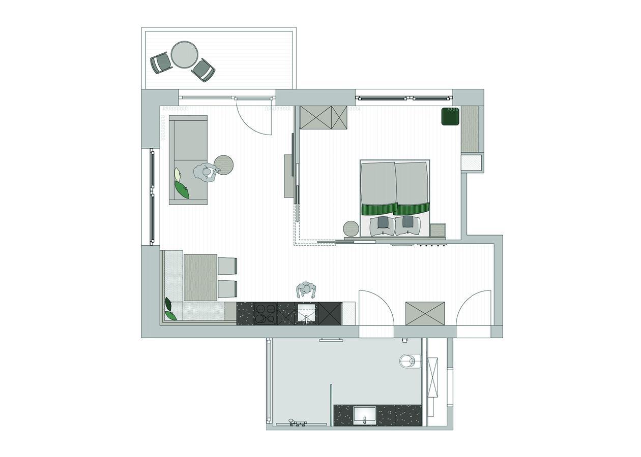 Apartment mit 1 Schlafzimmer