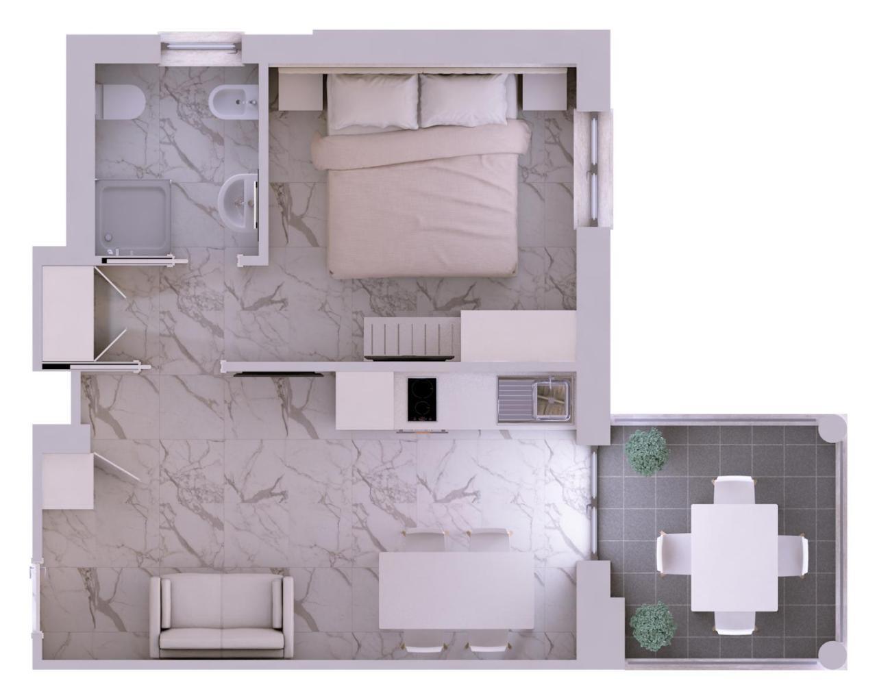 Appartamento con 1 Camera da Letto