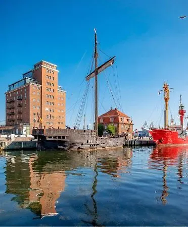 Appartment Ferienwohnung mit großer Terrasse Ohlerich Speicher Wismar-2